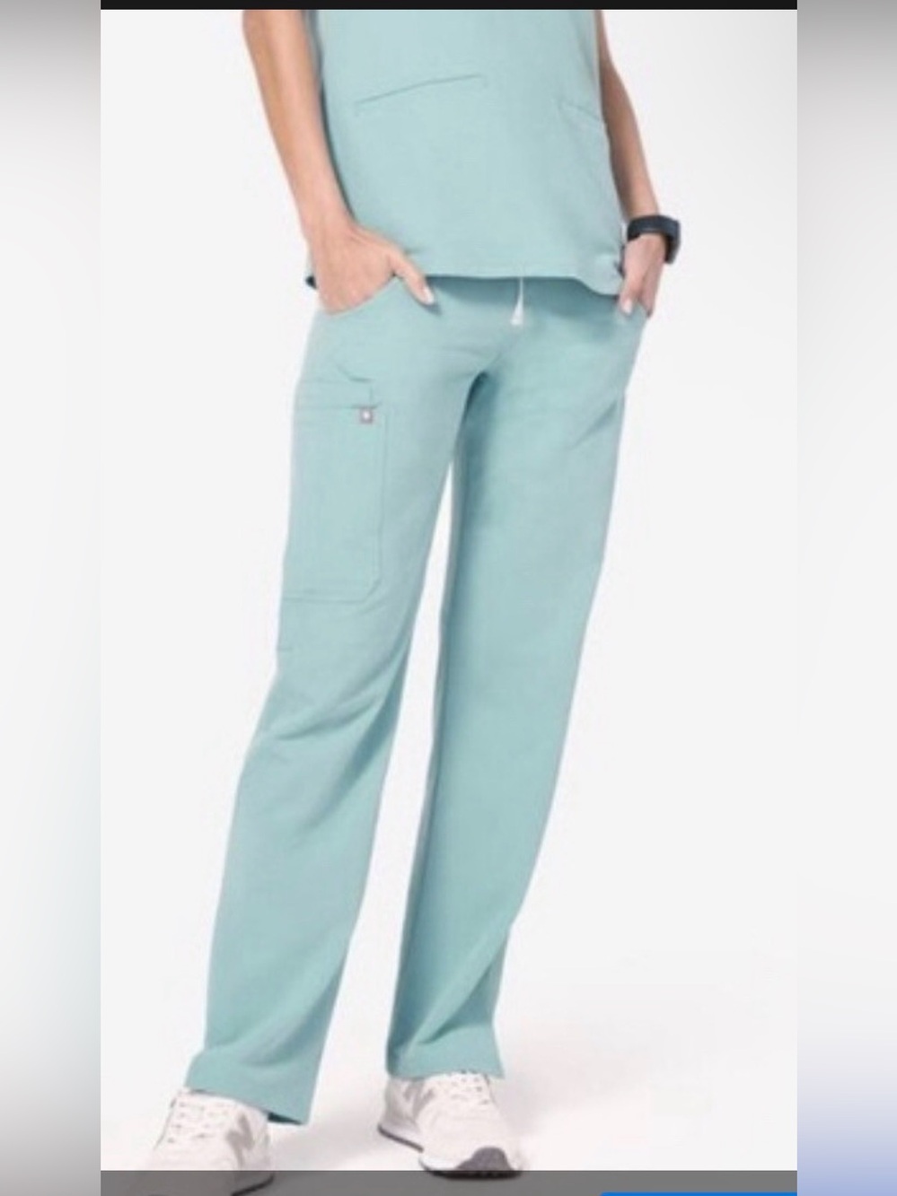 Figs kade cargo seafoam green Scrub pants size medium / petite